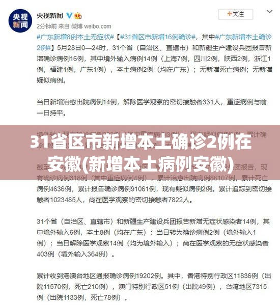 31省区市新增本土确诊2例在安徽(新增本土病例安徽)