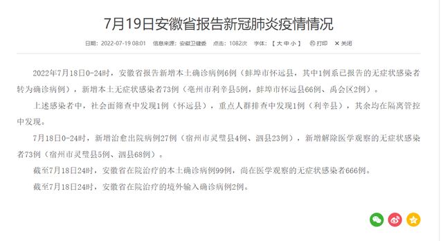 安徽新增2例本土无症状感染者(安徽新增2例本土无症状感染者是哪里的)