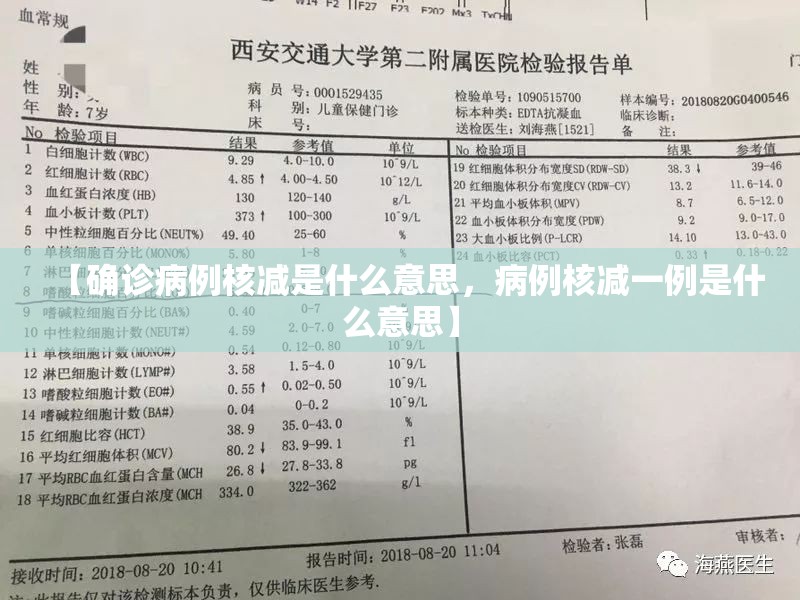 【确诊病例核减是什么意思，病例核减一例是什么意思】