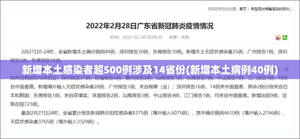 新增本土感染者超500例涉及14省份(新增本土病例40例)