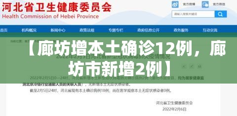 【廊坊增本土确诊12例，廊坊市新增2例】
