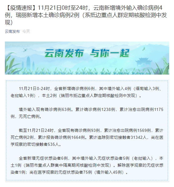 云南无新增本土确诊(云南无新增本土确诊评论)