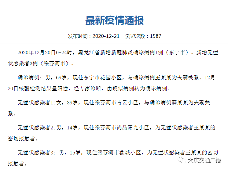 【哈尔滨新增8例轨迹，哈尔滨新增行动轨迹本土病例】