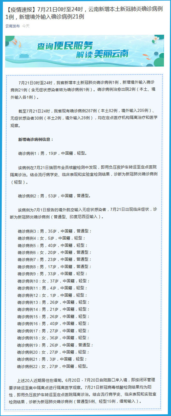云南昆明新增1例确诊病例(云南昆明新增1例确诊病例详情)