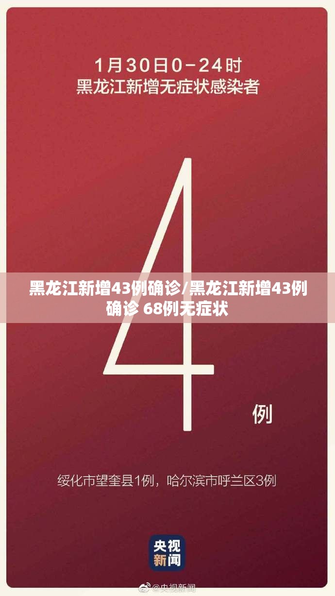 黑龙江新增43例确诊/黑龙江新增43例确诊 68例无症状