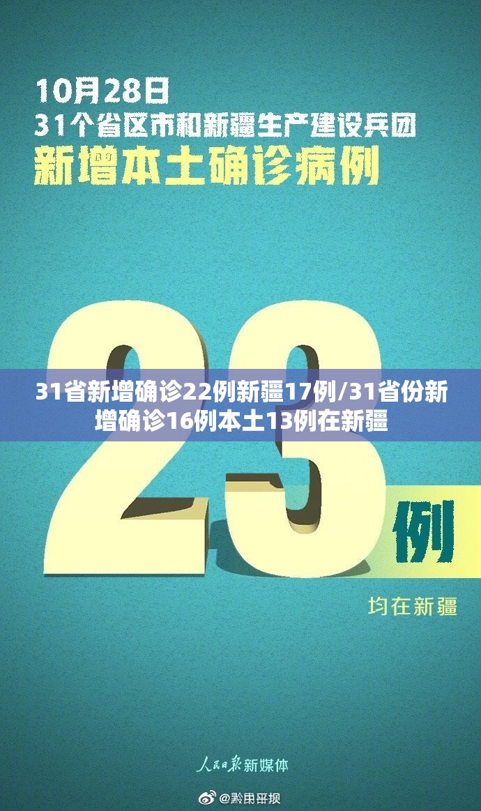31省新增确诊22例新疆17例/31省份新增确诊16例本土13例在新疆