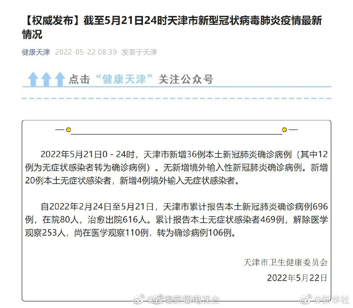 天津新增21例本土确诊(天津新增2例本地确诊病例)