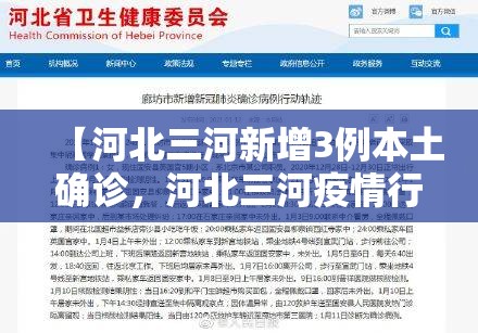 【河北三河新增3例本土确诊，河北三河疫情行动轨迹】