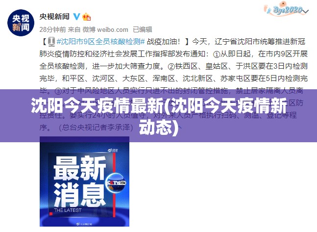 沈阳今天疫情最新(沈阳今天疫情新动态)