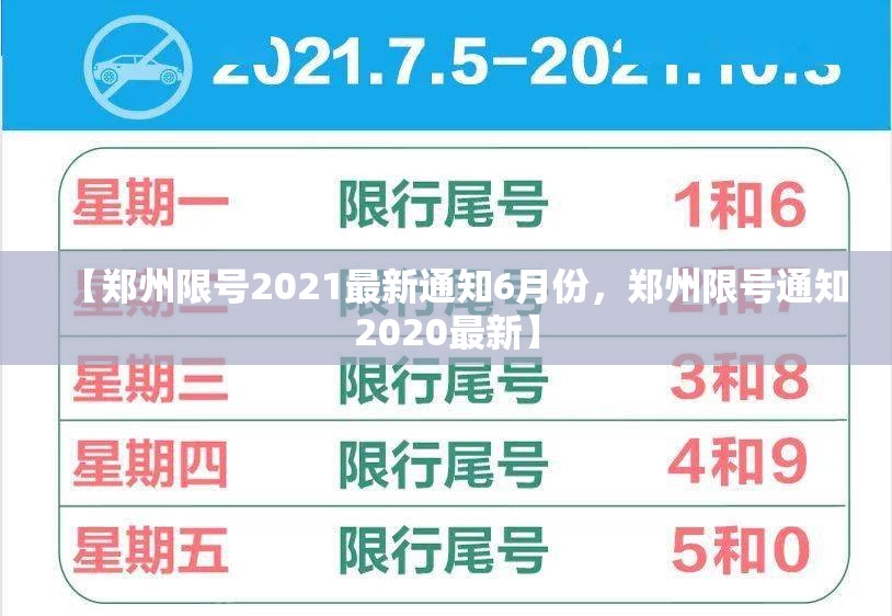 【郑州限号2021最新通知6月份，郑州限号通知2020最新】
