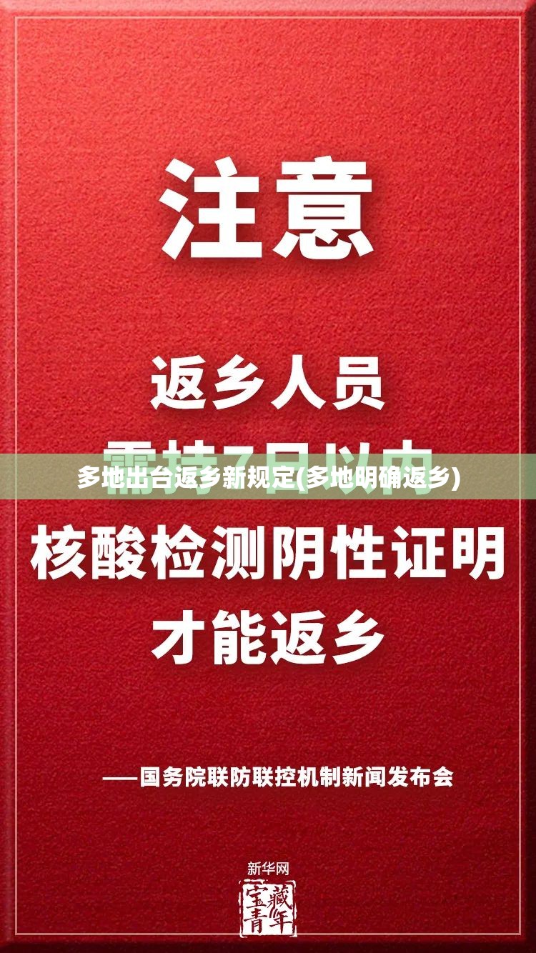 多地出台返乡新规定(多地明确返乡)