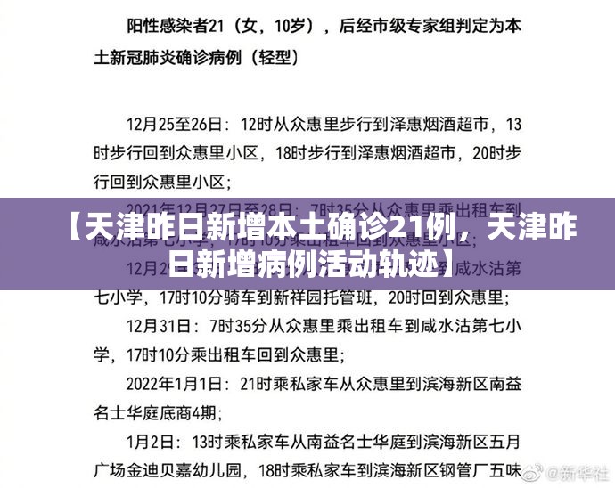 【天津昨日新增本土确诊21例，天津昨日新增病例活动轨迹】