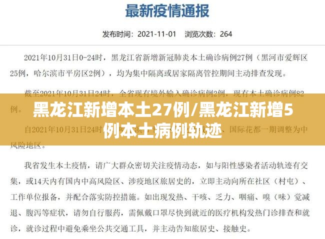 黑龙江新增本土27例/黑龙江新增5例本土病例轨迹