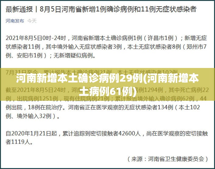 河南新增本土确诊病例29例(河南新增本土病例61例)