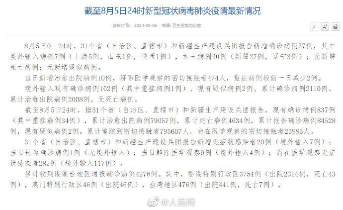 31省新增56例本土/31省区市新增62例本土确