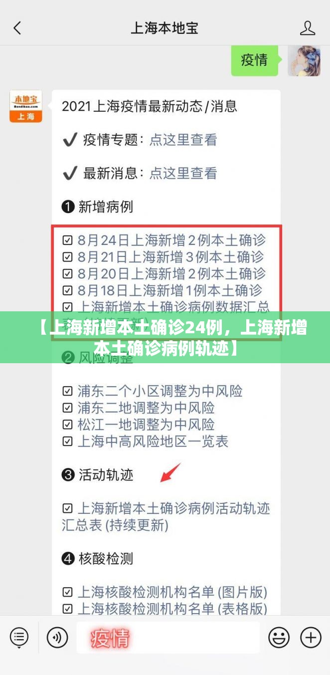 【上海新增本土确诊24例，上海新增本土确诊病例轨迹】