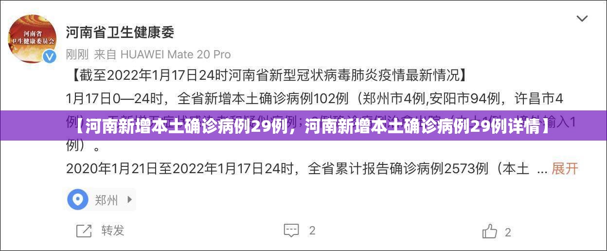 【河南新增本土确诊病例29例，河南新增本土确诊病例29例详情】