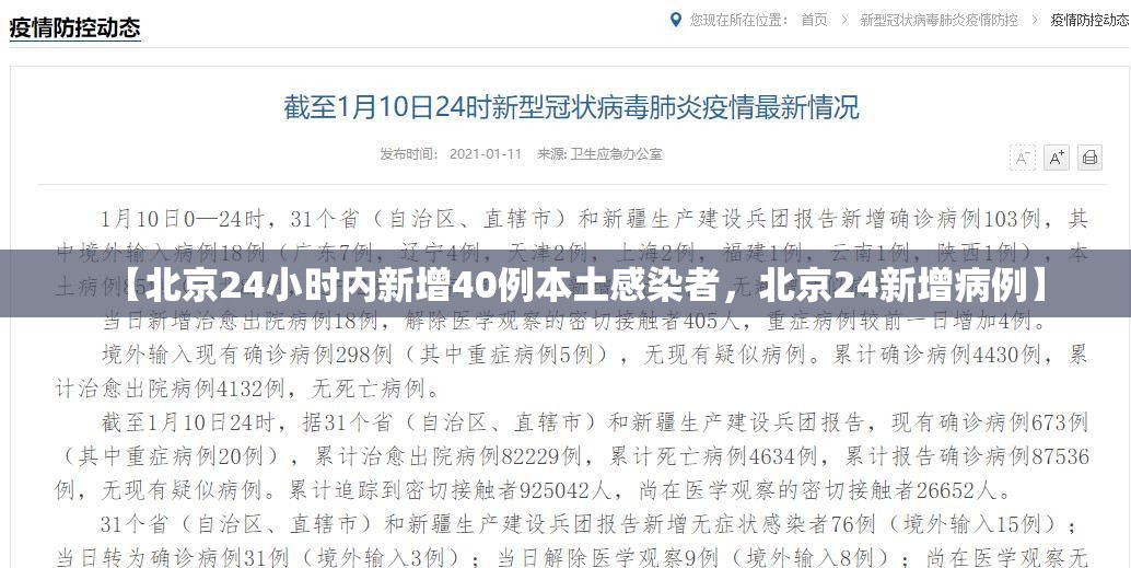 【北京24小时内新增40例本土感染者，北京24新增病例】
