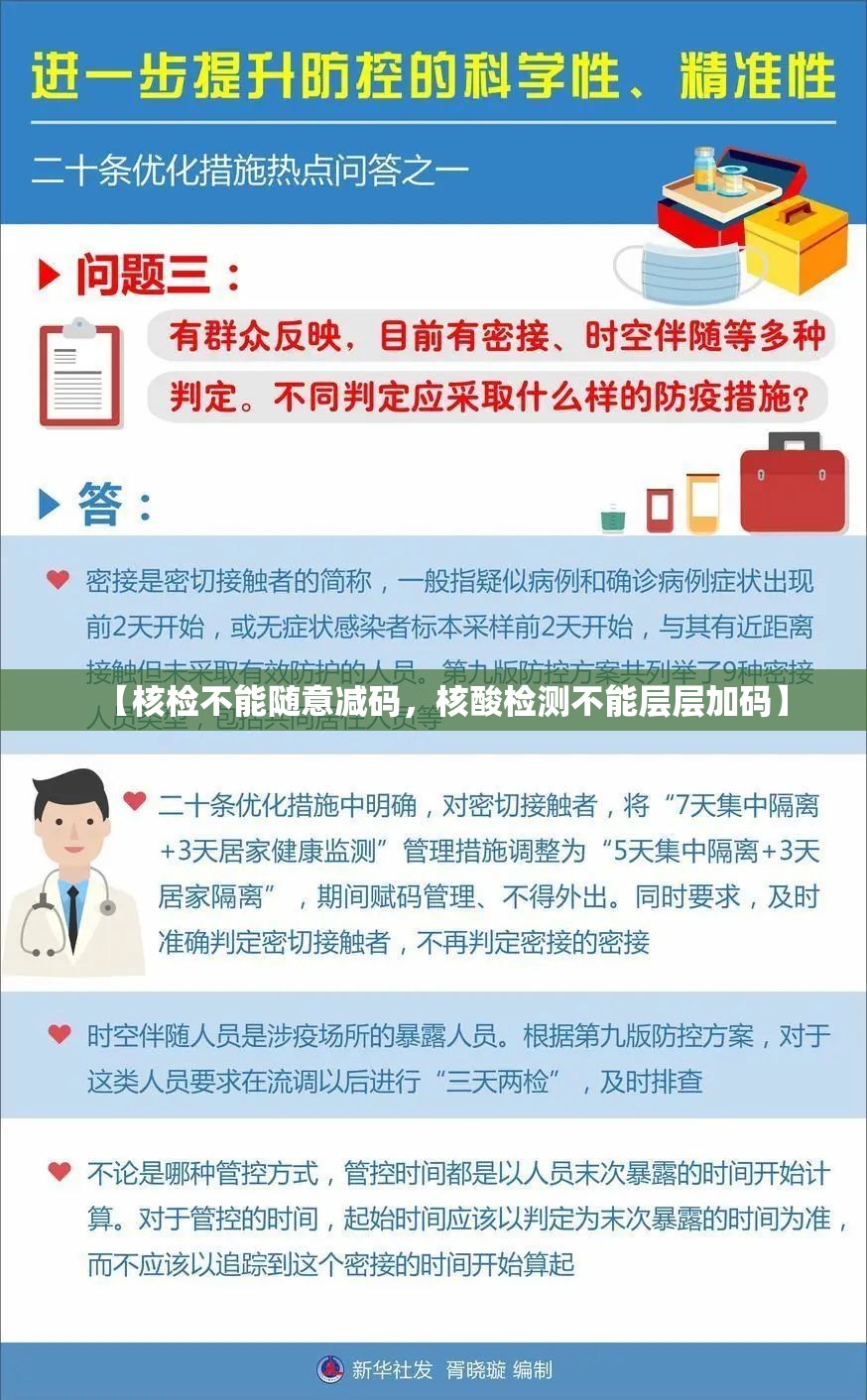【核检不能随意减码，核酸检测不能层层加码】