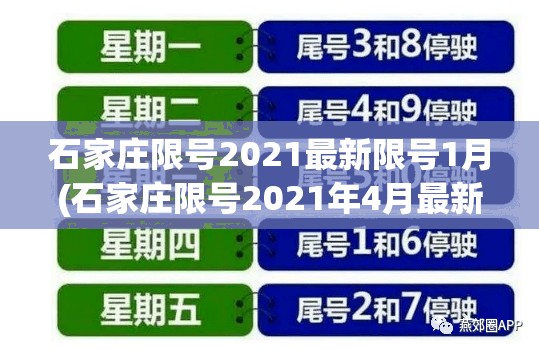 石家庄限号2021最新限号1月(石家庄限号2021年4月最新限号表)