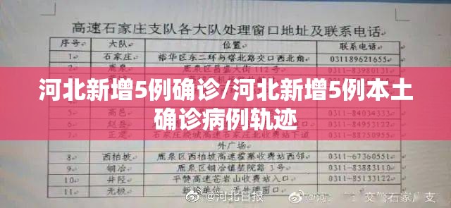 河北新增5例确诊/河北新增5例本土确诊病例轨迹