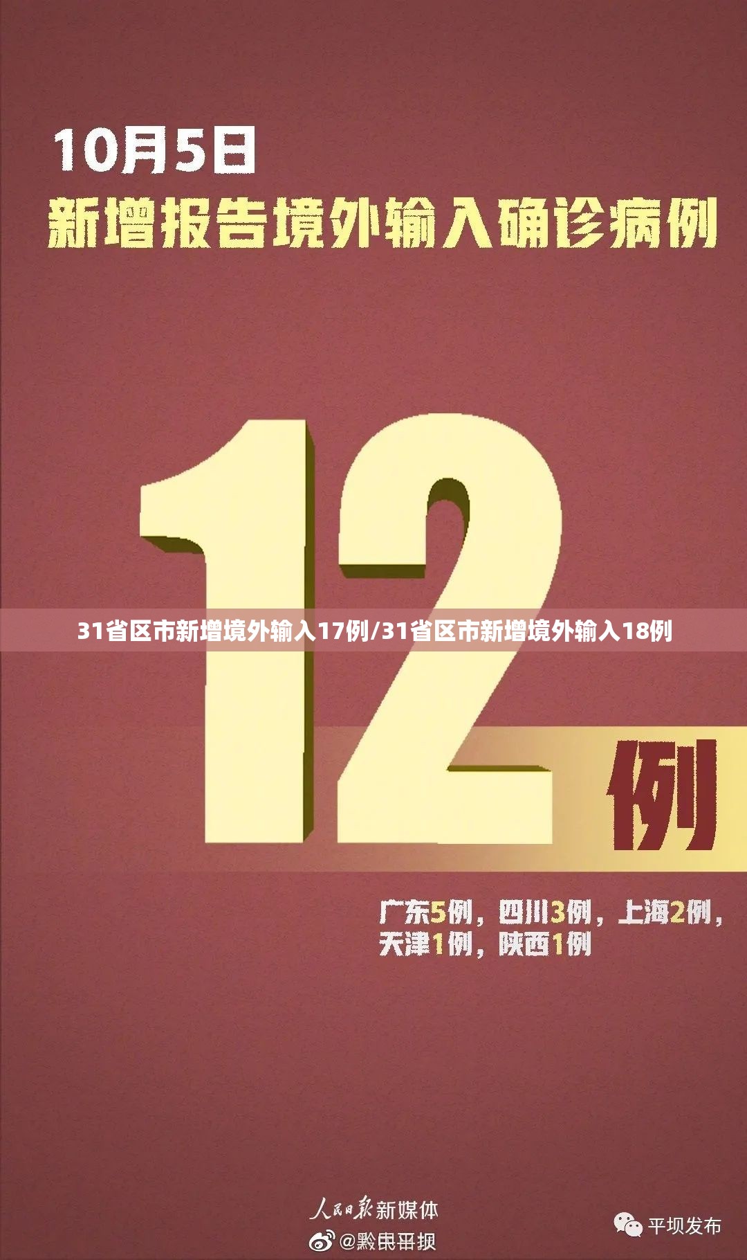 31省区市新增境外输入17例/31省区市新增境外输入18例