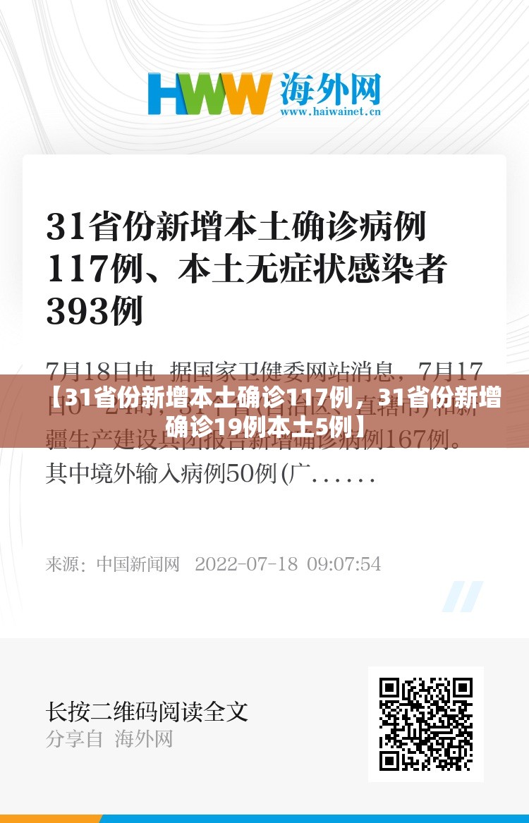 【31省份新增本土确诊117例，31省份新增确诊19例本土5例】