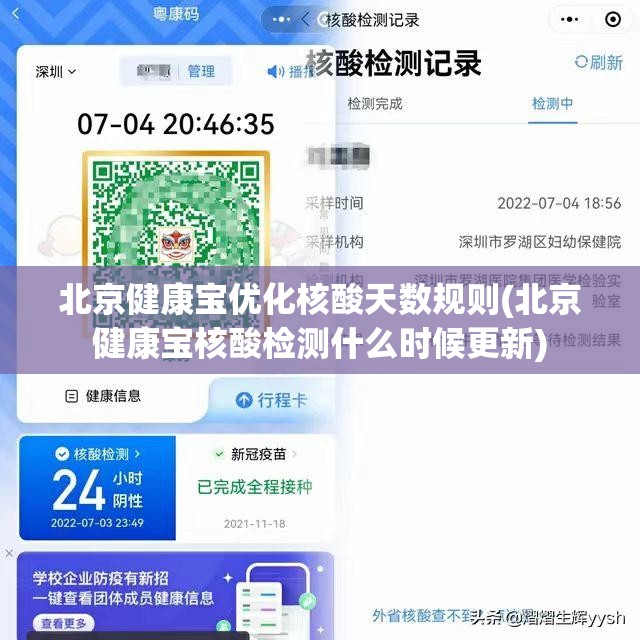 北京健康宝优化核酸天数规则(北京健康宝核酸检测什么时候更新)