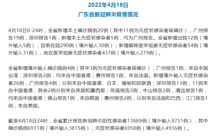 广东新增本土确诊病例5例(广东新增本土确诊病例20例)