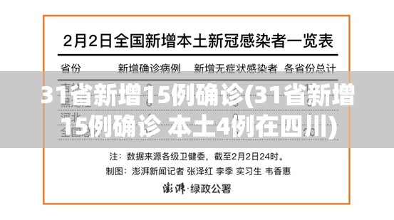 【31省份新增本土确诊病例1例，31省新增本土确诊病例5例】
