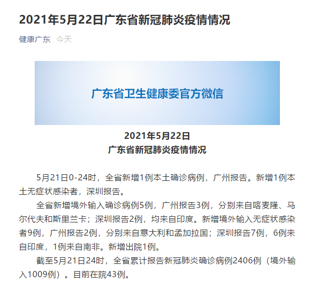 广东新增本土确诊2例在广州(广东新增确诊本土病例)
