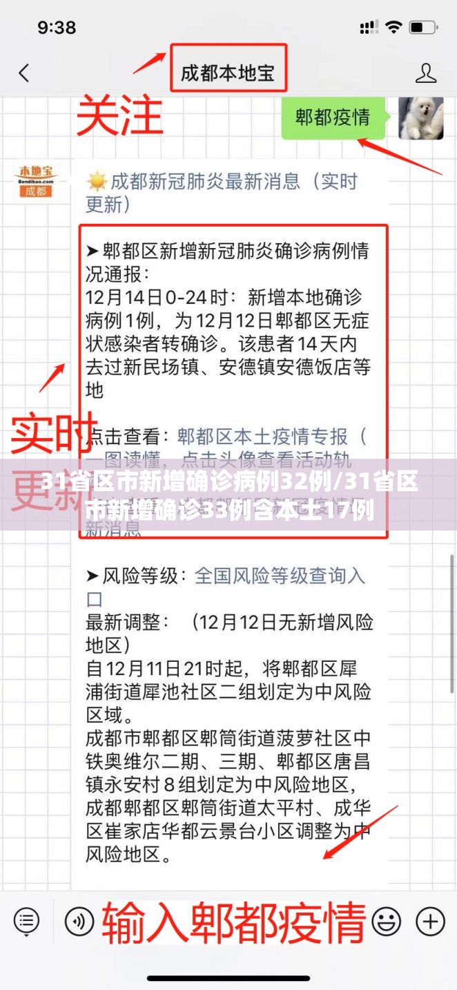 31省区市新增确诊病例32例/31省区市新增确诊33例含本土17例