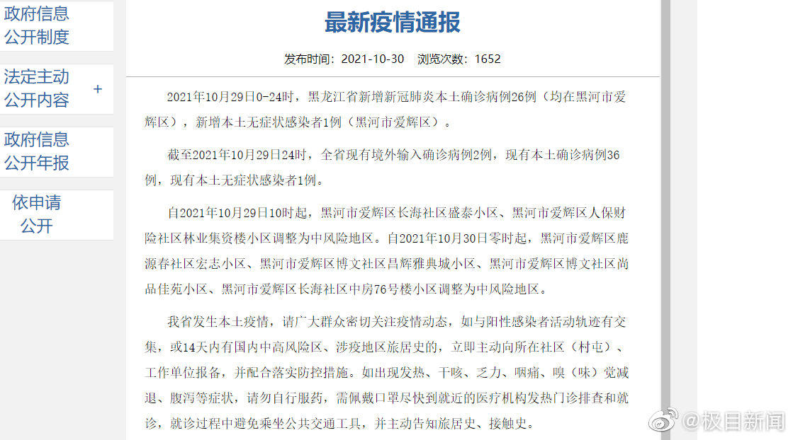 黑龙江新增29例确诊(黑龙江新增确诊23例)