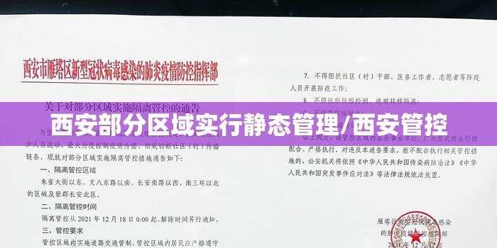 西安部分区域实行静态管理/西安管控